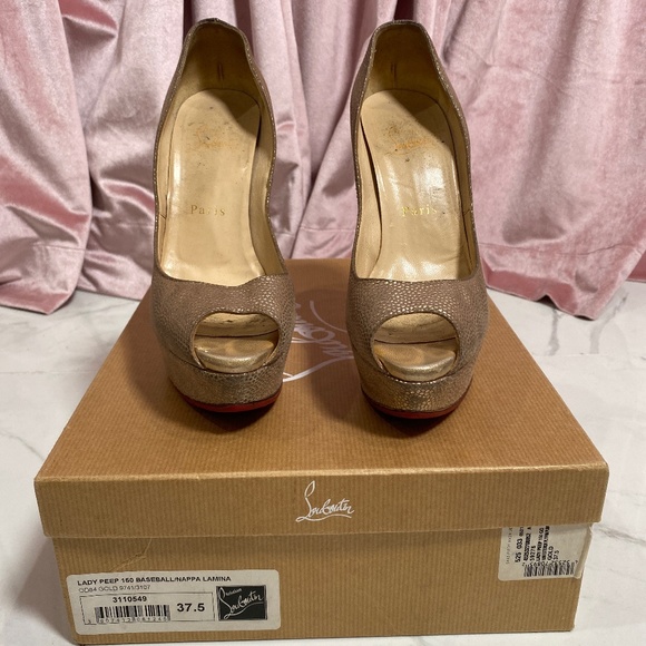 Christian Louboutin Gold heels - Picture 1 of 2